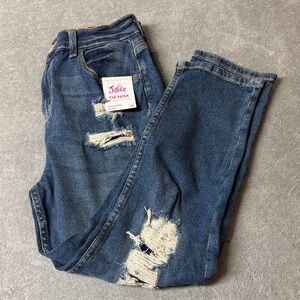 Justice Blue Distressed Jeans